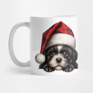 Christmas Peeking Puppy Mug